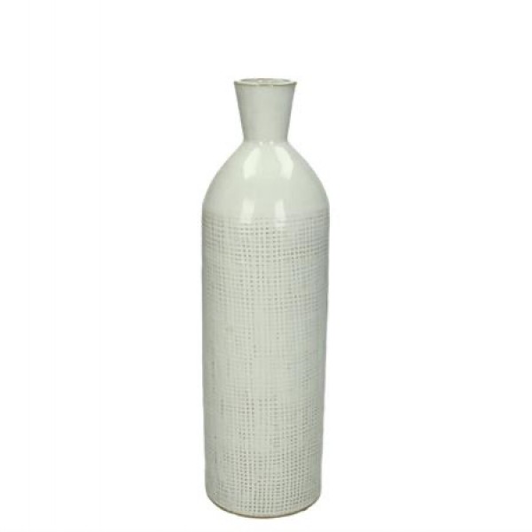 Checkered Stoneware Vase LARGE