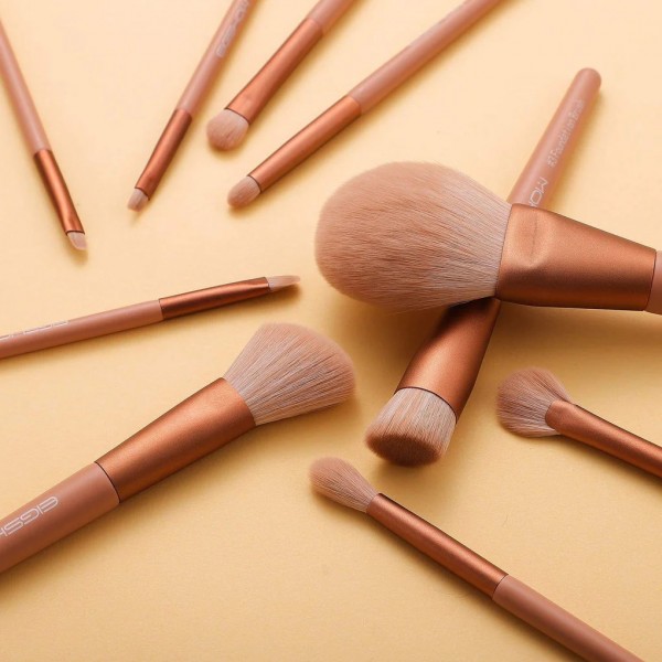 Morandi Series - 10pcs Ready To Roll Brush Set - CORAL - by Eigshow beauty