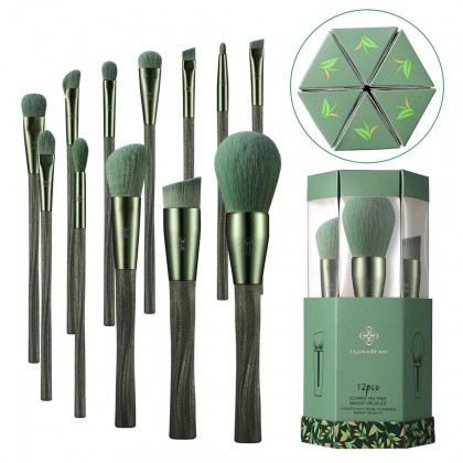 Tea EcoPro Makeup Brush Kit 12 pcs - By Eigshow Beauty