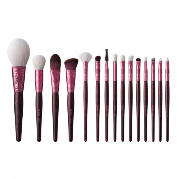 Classic Red - Flying Apsaras Splendid Series - 15pcs Classic Makeup Brush Kit - By Eigshow Beauty
